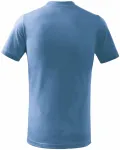 Levné dětské tričko jednoduché, nebeská modrá