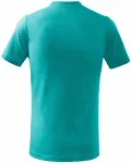 Levné dětské tričko jednoduché, smaragdovozelená