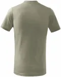 Levné dětské tričko jednoduché, svetlá khaki