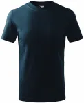Levné dětské tričko jednoduché, tmavomodrá
