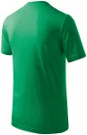 Levné dětské tričko jednoduché, trávově zelená