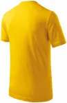 Levné dětské tričko jednoduché, žlutá