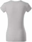 Levné exkluzivní dámské tričko, stříbrná šedá