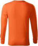 Levné odolné pánské tričko s dlouhým rukávem, oranžová