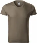 Levné pánské přiléhavé tričko, army