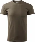Levné pánské triko jednoduché, army