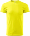 Levné pánské triko jednoduché, citrónová