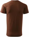 Levné pánské triko jednoduché, čokoládová