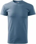 Levné pánské triko jednoduché, denim