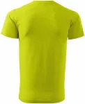 Levné pánské triko jednoduché, limetková