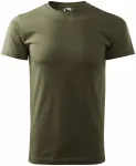 Levné pánské triko jednoduché, military
