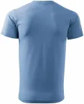 Levné pánské triko jednoduché, nebeská modrá