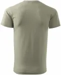 Levné pánské triko jednoduché, svetlá khaki