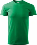 Levné pánské triko jednoduché, trávově zelená