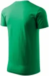 Levné pánské triko jednoduché, trávově zelená