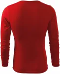 Levné pánské triko s dlouhým rukávem, červená
