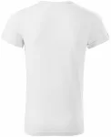 Levné pánské triko s vyhrnutými rukávy, bílá