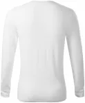 Levné přiléhavé pánské tričko s dlouhým rukávem, bílá