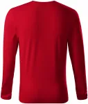 Levné přiléhavé pánské tričko s dlouhým rukávem, formula red