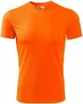Levné sportovní tričko pro děti, neonová oranžová