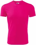Levné sportovní tričko pro děti, neonová růžová