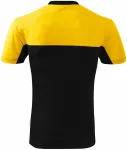 Levné tričko dvoubarevné, žlutá