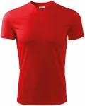 Levné tričko s asymetrickým průkrčníkem, červená