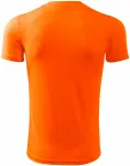 Levné tričko s asymetrickým průkrčníkem, neonová oranžová