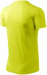 Levné tričko s asymetrickým průkrčníkem, neonová žlutá
