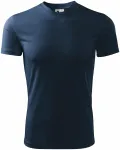 Levné tričko s asymetrickým průkrčníkem, tmavomodrá