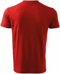Levné tričko s krátkým rukávem, středně hrubé, červená