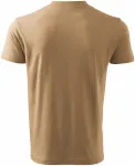 Levné tričko s krátkým rukávem, středně hrubé, písková