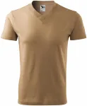 Levné tričko s krátkým rukávem, středně hrubé, písková