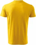 Levné tričko s krátkým rukávem, středně hrubé, žlutá