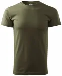 Levné tričko vyšší gramáže unisex, military