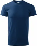Levné tričko vyšší gramáže unisex, půlnoční modrá