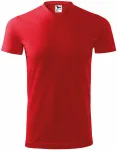 Levné triko s krátkým rukávem, hrubší, červená