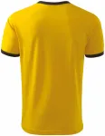Levné unisex tričko kontrastní, žlutá