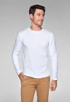 Levné přiléhavé pánské tričko s dlouhým rukávem