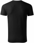 Pánské triko, strukturovaná organická bavlna, černá