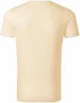 Pánské triko, strukturovaná organická bavlna, mandlová